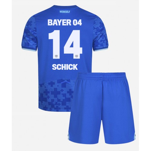 Otroški Nogometni dresi Bayer Leverkusen Patrik Schick #14 Tretji 2025-26 Kratek Rokav (+ Kratke hlače)